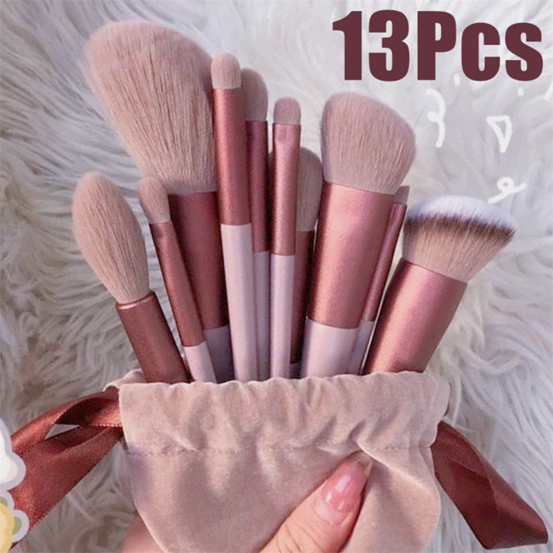 13-Piece Makeup Brush Set – Foundation, Concealer, Blush, Eyeshadow & Powder Brushes