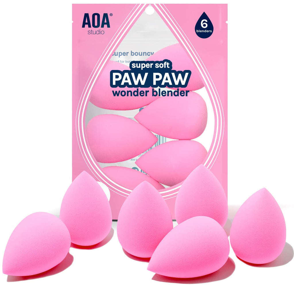 AOA Studio Collection Makeup Sponge Set – Latex-Free HD Wonder Blender (Set of 6)