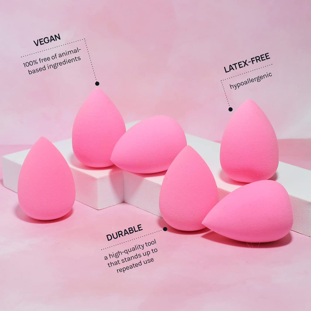 AOA Studio Collection Makeup Sponge Set – Latex-Free HD Wonder Blender (Set of 6)