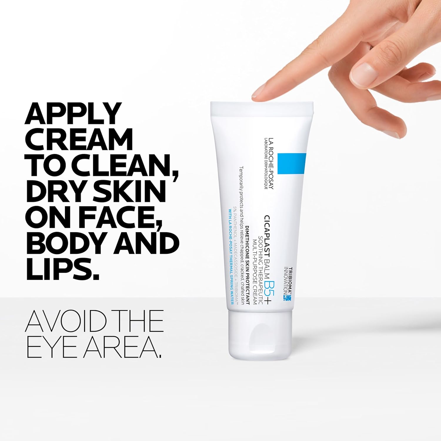 Tube of La Roche-Posay Cicaplast B5 cream with text on a white background
