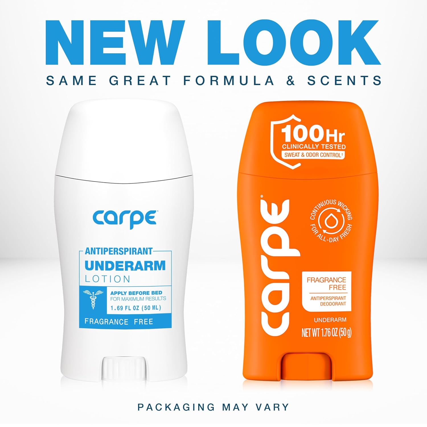 Carpe Clinical Strength Underarm Antiperspirant Deodorant – 100 Hour Sweat Protection