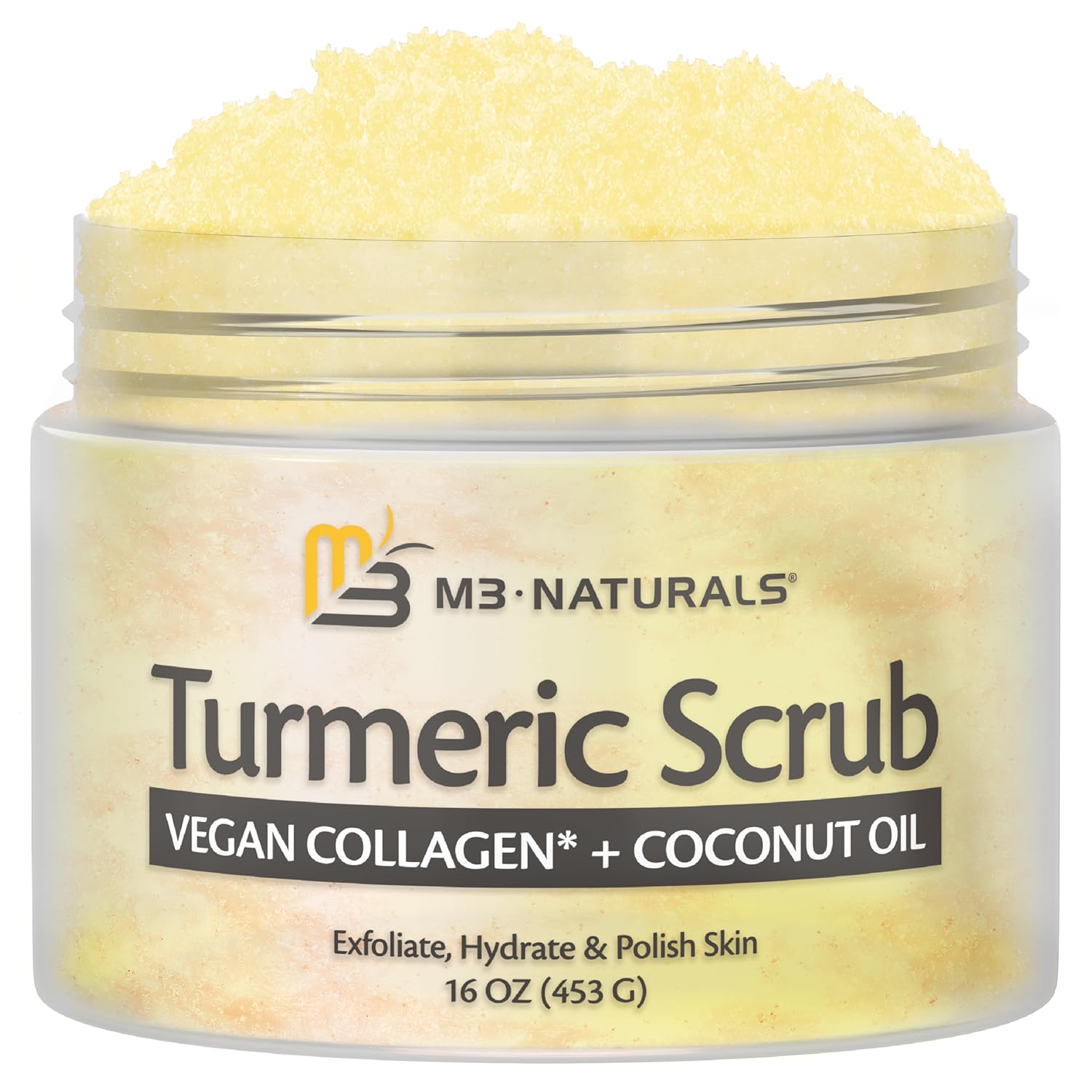 M3 Himalayan Salt Scrub with Collagen & Stem Cells – Face, Foot & Body Exfoliator (16 fl oz)